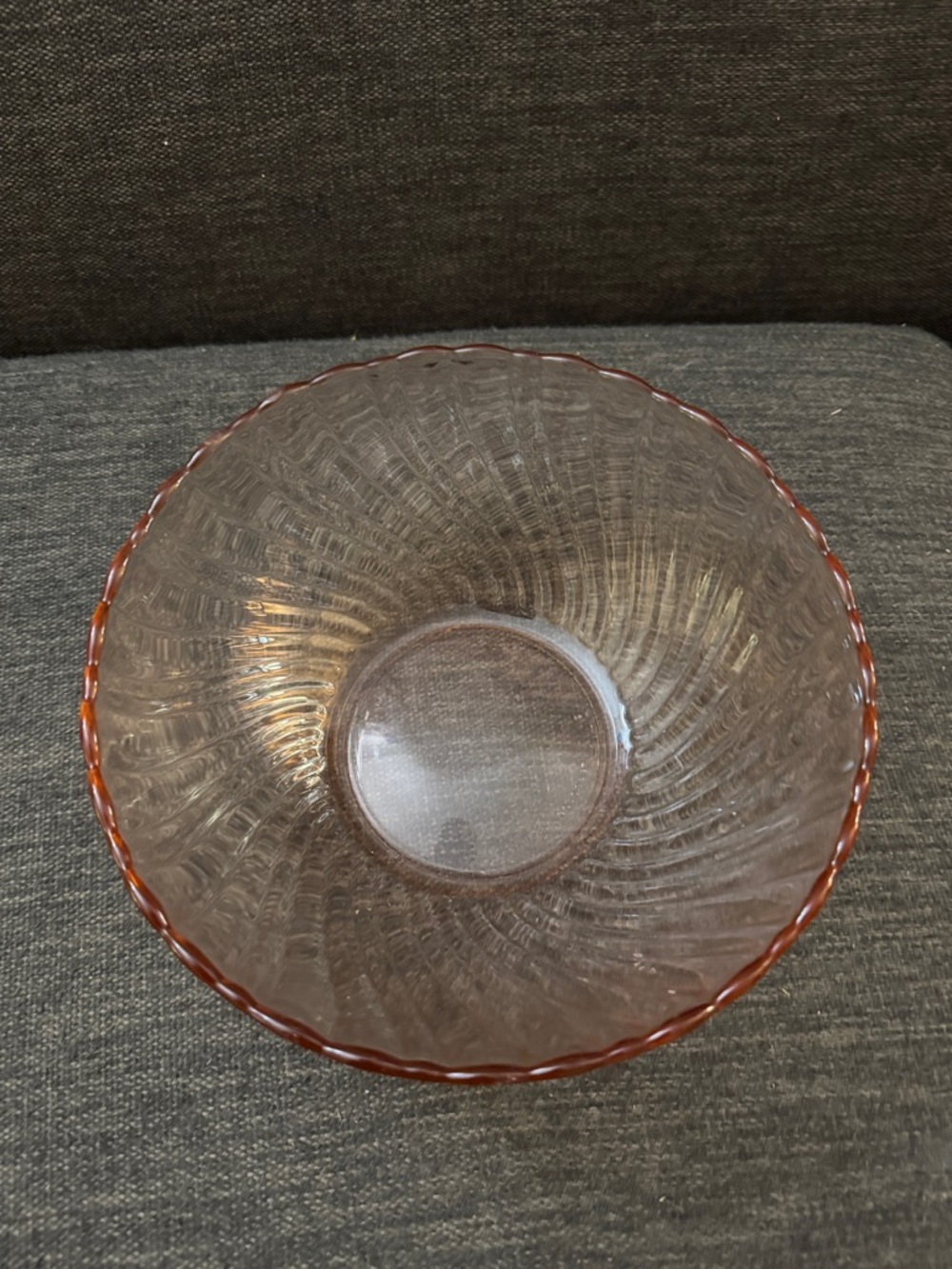 Arcoroc - France Vintage Pink Glass Serving Bowl